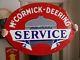 Vintage Sign Mccormick-deering Service Double Sided Porcelain Orig