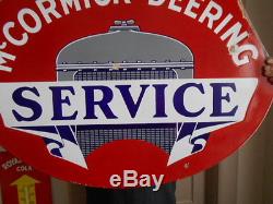 Vintage Sign McCormick-Deering Service Double Sided Porcelain Orig