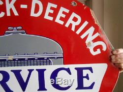 Vintage Sign McCormick-Deering Service Double Sided Porcelain Orig