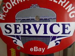 Vintage Sign McCormick-Deering Service Double Sided Porcelain Orig