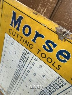 Vintage Sign Morse Cutting Tools Chase & Cooledge Co. Holyoke Mass 16 X 22