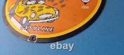 Vintage Signal Gasoline Porcelain Gas Motor Oil Service Pump Plate Sign