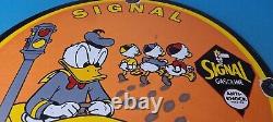 Vintage Signal Gasoline Porcelain Gas Motor Oil Service Pump Plate Sign