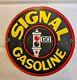 Vintage Signal Gasoline Porcelain Gas Motor Service Station Pump Sign