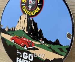 Vintage Signal Gasoline Porcelain Sign Gas Station Pump Motor Oil Service