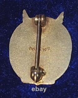 Vintage Signed 14k Solid Gold Enamel USPS US Postal Service Retired Horse Pin