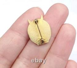 Vintage Signed 14k Solid Gold Enamel USPS US Postal Service Retired Horse Pin