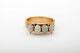 Vintage Signed Church & Co 2ct Natural Opal 14k Yellow Gold Band Ring Heavy