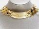 Vintage Signed Givenchy Gold Plated Choker Hexagon Necklace Couture Id Plate
