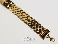 Vintage Signed GIVENCHY Gold Plated CHOKER Hexagon Necklace Couture ID Plate