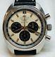 Vintage Signed Movado And Zenith Datron Hs360 Paul Newman Panda Dial Wristwatch