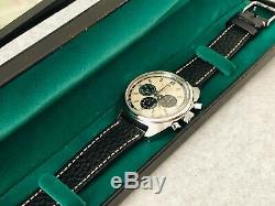 Vintage Signed Movado and Zenith Datron HS360 Paul Newman Panda Dial Wristwatch