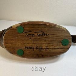 Vintage Signed Tom Taber Hersey Kyle Jr Wood Duck Decoy