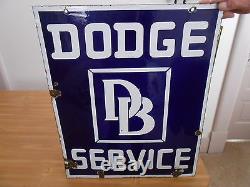 Vintage Signs Dodge Brothers D/B Service Double Sided Porcelain 22x17 1/2 Orig