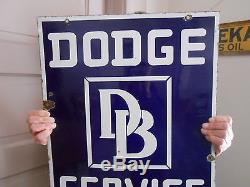 Vintage Signs Dodge Brothers D/B Service Double Sided Porcelain 22x17 1/2 Orig