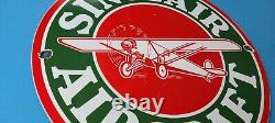 Vintage Sinclair Aircraft Porcelain Gasoline Service Station Airplane Sign