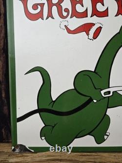 Vintage Sinclair Dealer Seasons Greetings Porcelain Sign Gas Pump Sign 12 X 12