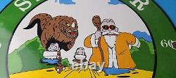 Vintage Sinclair Gas Porcelain Sign Goku Krillin Dragon Ball Man Cave Sign