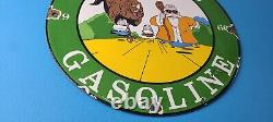 Vintage Sinclair Gas Porcelain Sign Goku Krillin Dragon Ball Man Cave Sign