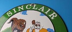 Vintage Sinclair Gas Porcelain Sign Goku Krillin Dragon Ball Man Cave Sign