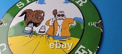 Vintage Sinclair Gas Porcelain Sign Goku Krillin Dragon Ball Man Cave Sign