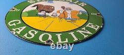 Vintage Sinclair Gas Porcelain Sign Goku Krillin Dragon Ball Man Cave Sign
