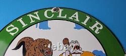 Vintage Sinclair Gas Porcelain Sign Goku Krillin Dragon Ball Man Cave Sign