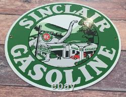 Vintage Sinclair Gasoline Porcelain Gas Oil Pump Plate Make Offer Service Sign