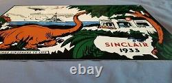 Vintage Sinclair Gasoline Porcelain Hc Pump Service Station Ww2 Dinosaur Sign