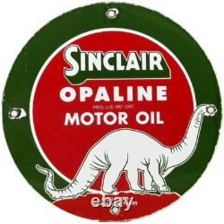 Vintage Sinclair Gasoline Porcelain Sign Dealership Gas Station Dino Motor Oil Vintage Sinclair Gasoline Porcelain Sign Dealership Gas Station Dino Motor Oil