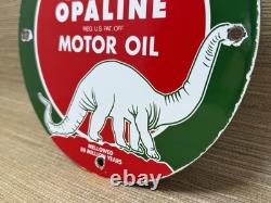 Vintage Sinclair Gasoline Porcelain Sign Dealership Gas Station Dino Motor Oil