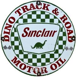 Vintage Sinclair Gasoline Porcelain Sign Gas Station Motor Oil Pump Plate Plane