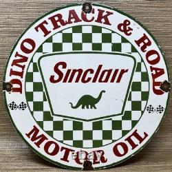 Vintage Sinclair Gasoline Porcelain Sign Gas Station Motor Oil Pump Plate Plane