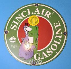 Vintage Sinclair Gasoline Porcelain Standard Oil Service Station Pump 12 Sign