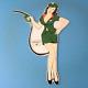 Vintage Sinclair Gasoline Sign Filling Station Girl Gas Pump Porcelain Sign