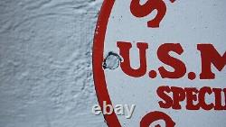 Vintage Sinclair Gasoline Sign Porcelain Gas Station Oil Pump Plate Rare Dino