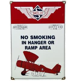 Vintage Skelly Gasoline Porcelain Sign Gas Station Pump Plate Motor Oil Lubester