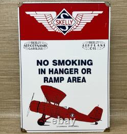 Vintage Skelly Gasoline Porcelain Sign Gas Station Pump Plate Motor Oil Lubester