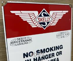 Vintage Skelly Gasoline Porcelain Sign Gas Station Pump Plate Motor Oil Lubester