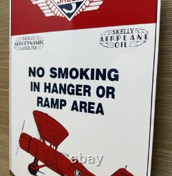 Vintage Skelly Gasoline Porcelain Sign Gas Station Pump Plate Motor Oil Lubester