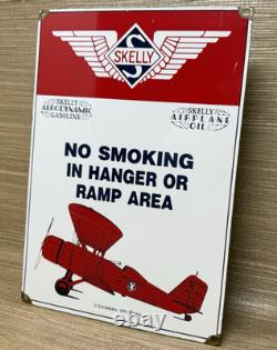 Vintage Skelly Gasoline Porcelain Sign Gas Station Pump Plate Motor Oil Lubester