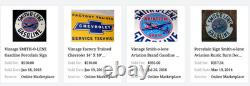 Vintage Smith-o-lene Aviation? Airplane Gasoline 11 3/4 Porcelain Metal Sign