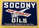 Vintage Socony Aircraft Oils Porcelain Sign Gas Station Pump Plate Standard Oil
