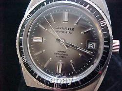 Vintage Stainless Bulova Caravelle N5 Devil Diver 666 4X Signed Gradient Dial