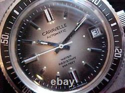 Vintage Stainless Bulova Caravelle N5 Devil Diver 666 4X Signed Gradient Dial