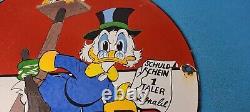 Vintage Standard Gasoline Porcelain Scrooge Duck Walt Disney Service Gas Sign