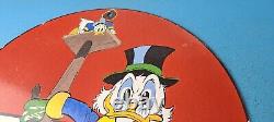 Vintage Standard Gasoline Porcelain Scrooge Duck Walt Disney Service Gas Sign