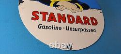 Vintage Standard Gasoline Sign Disney Donald Duck Gas Pump Porcelain Sign