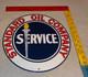 Vintage Standard Oil Company Gasoline Service Torch 11 3/4 Porcelain Metal Sign