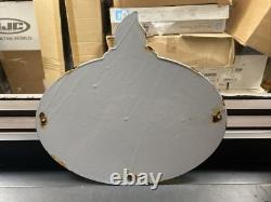 Vintage Standard Oil Sign Porcelain Torch Pump Plate Gas Oil Red Blue Crest